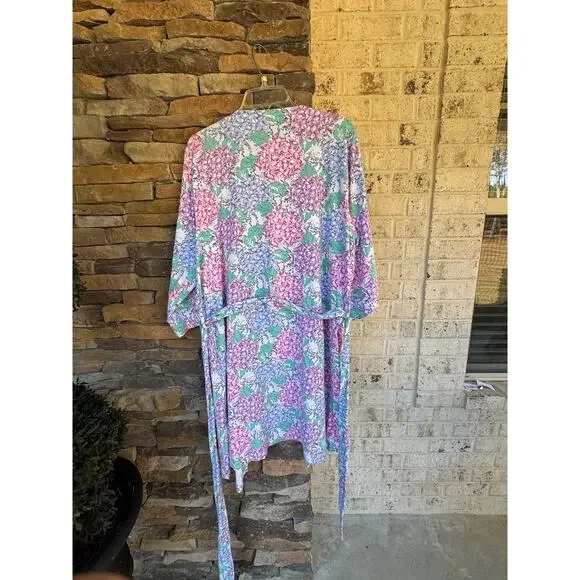 Vera Bradley Hydrangea Robe-Size S/M  P/M - Picture 6 of 6